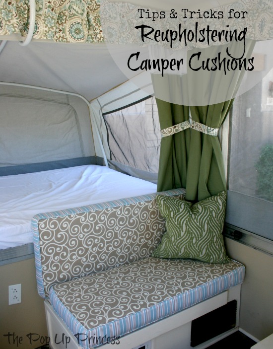 Redecorating the RV: Upholstery Paint for Dinette Cushions and
