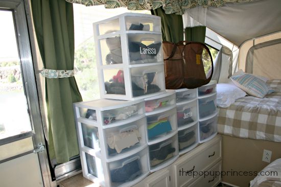 Corral those clothes! - The Touring Camper  Camper organization, Camper storage  ideas travel trailers, Camper